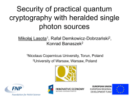 Bezpieczeństwo kryptografii kwantowej w praktyce