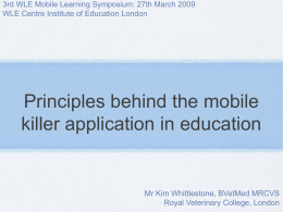 Principles behind the mobile killer application in education