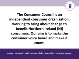 The role of the Consumer Council