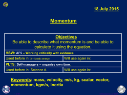 5. Momentum - science