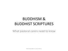 BUDDHISM & BUDDHIST SCRIPTURES