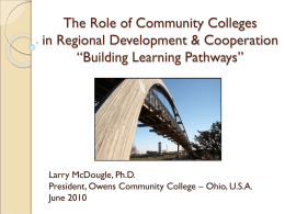 The Role of Community Colleges in Regional Development and