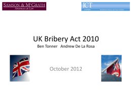 UK Bribery Act 2010