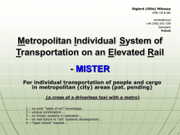 Metropolitan Individual System of Transportation on
