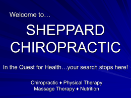 Health Care Class - Sheppard Chiropractic