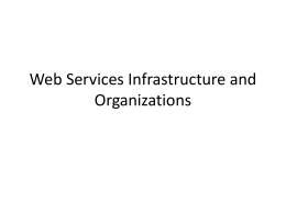 Web Services Infrastructure and Organizations