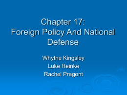 Section 4: Foreign Aid and Defense Alliances