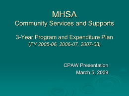 MHSA Community Services and Supports 3