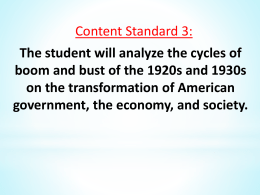 Content Standard 2: The student will analyze the expanding