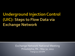 Underground Injection Control (UIC): Steps to Flow Data