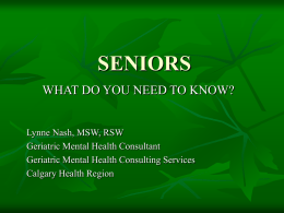 Seniors: What do you need to know?