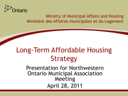 Long-Term Affordable Housing Strategy – An Overview