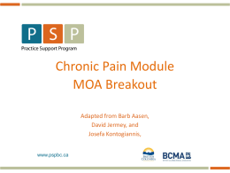 MOA Breakout-Pain Management