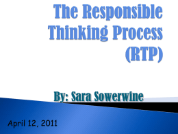 Responsible Thinking Process