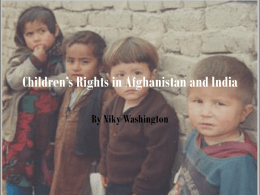 Children’s Rights in Afghanistan and India