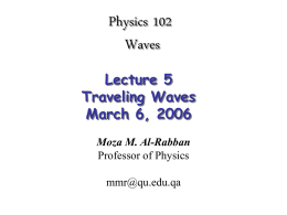 Physics 102 Waves - Qatar University