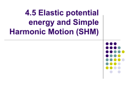 4.5 Elastic potential energy and Simple Harmonic Motion (SHM)