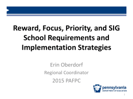 Title I School Improvement Requirements and Implementation