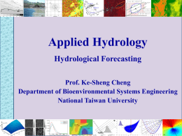 Applied Hydrology Rainfall Analysis - RSLAB-NTU
