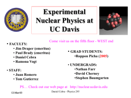The UCD Nuclear Physics Group
