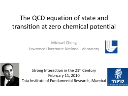 The QCD equation of state and transition at zero chemical
