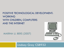 Positive Technological Development: Working with children