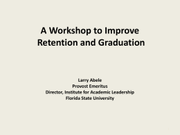 PowerPoint Presentation - Factors Affecting Student Retention