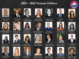 2015 – 2016 Venture Fellows