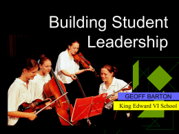 Building Early Leadership