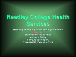 Reedley College Health Services