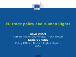 EU trade policy and Human Rights