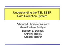Understand the TSL EBSD Indexing System