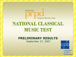 PRPD NATIONAL CLASSICAL MUSIC TEST