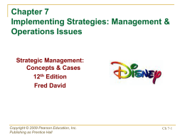 Chapter 1 The Nature of Strategic Management