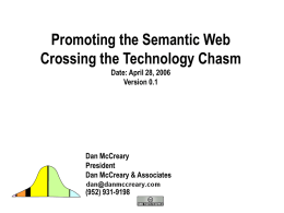 Marketing the Semantic Web Crossing the Technology Chasm