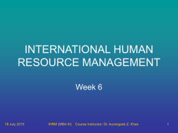 IHRM PowerPoint Slides for Week 06