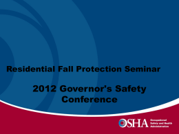 Residential Fall Protection Seminar