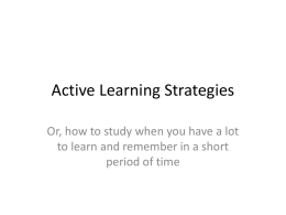 Active Learning Strategies - Linn–Benton Community College