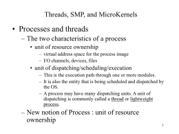 Threads, SMP, and MicroKernels (Chapter4)