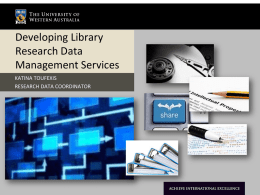 Developing Library Research Data Management Services