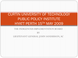 CURTIN UNIVERSITY OF TECHNOLOGY PUBLIC POLICY …