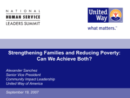 Can We Achieve Both? (Strengthening Families and Reducing