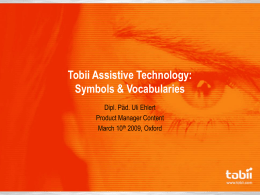Tobii Assistive Technology: Symbols & Vocabularies