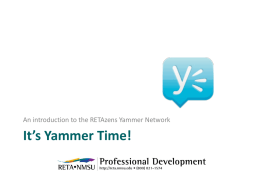 It’s Yammer Time!