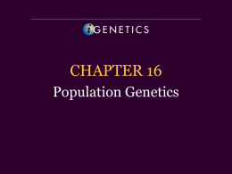 CHAPTER 22 Population Genetics