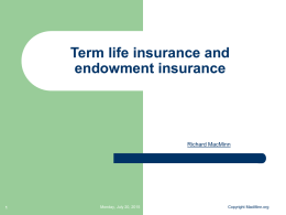 Economics of Life and Health Insurance