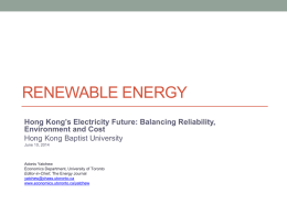 Eco 314 Lecture 1 - Asian Energy Studies Centre