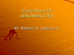ELECTROLYTE ABNORMALITIES
