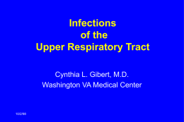 Infections of the Upper Respiratory Tract