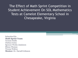 The Effect of Math Sprint Competition in Student